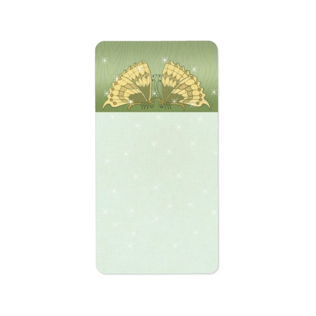 Christmas Butterfly Return Address Labels - (Front)