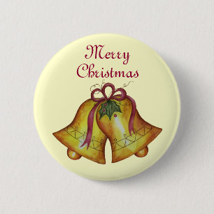Christmas Button Merry Christmas Bells