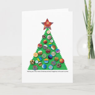 Christmas Button Tree greeting card