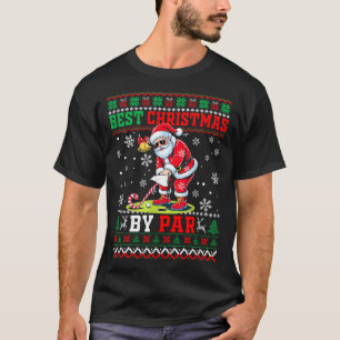 Christmas By Par Santa Sweater Playing Golf Golfer
