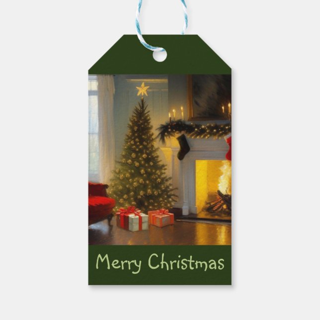 Christmas By The Fire Gift Tags (Back)
