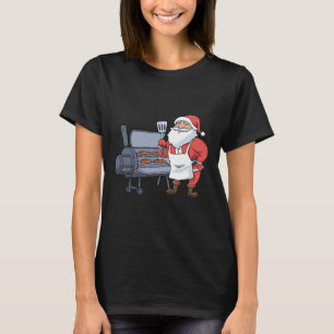 Christmas Byrbecue Santa Claus Grill Smoker Steak T-Shirt
