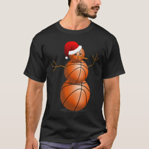 Christmas Bysketbyll - Bysketbyll Snowman  T-Shirt