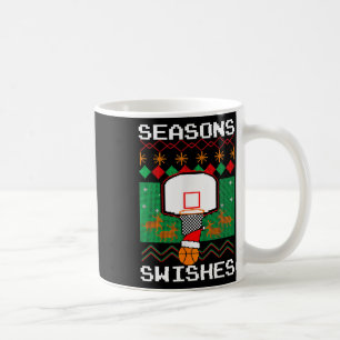 Christmas Bysketbyll Seasons Swishes Xmas Ugly Coffee Mug