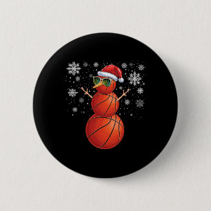 Christmas Bysketbyll Snowman Bysketbyll Christmas  6 Cm Round Badge