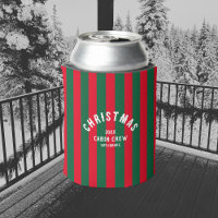 Christmas Cabin Crew Custom Red Green Stripe