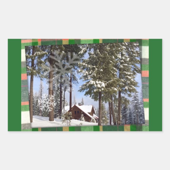 "Christmas Cabin" Sticker (Front)