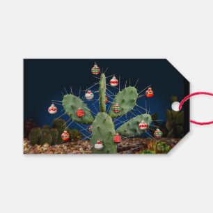 Christmas Cactus Balls Gift Tags