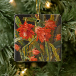 Christmas Cactus |  Christian Möllback Ceramic Ornament<br><div class="desc">Christmas Cactus (1884) | Christian Möllback’s 1884 painting, Christmas Cactus, presents a detailed and vibrant portrayal of a blooming Christmas cactus plant in all its seasonal beauty. The plant’s elegant, drooping branches are adorned with rich, pink-red flowers that stand out against the deep green leaves. Möllback’s meticulous attention to the...</div>