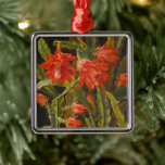 Christmas Cactus |  Christian Möllback Metal Ornament<br><div class="desc">Christmas Cactus (1884) | Christian Möllback’s 1884 painting, Christmas Cactus, presents a detailed and vibrant portrayal of a blooming Christmas cactus plant in all its seasonal beauty. The plant’s elegant, drooping branches are adorned with rich, pink-red flowers that stand out against the deep green leaves. Möllback’s meticulous attention to the...</div>