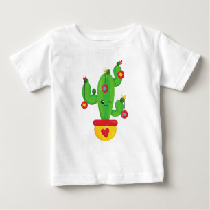 Christmas Cactus, Cute Cactus, Christmas Ornaments Baby T-Shirt
