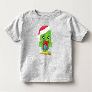 Christmas Cactus, Cute Cactus, Santa Hat, Gifts Toddler T-Shirt
