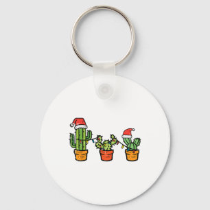 Christmas Cactus Cute Succulent Plant Xmas Men Wom Key Ring
