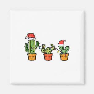 Christmas Cactus Cute Succulent Plant Xmas Men Wom Magnet