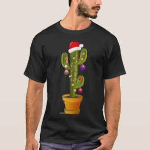 Christmas cactus decorated for Christmas vintage T-Shirt