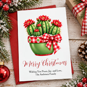 Christmas Cactus Holiday Card