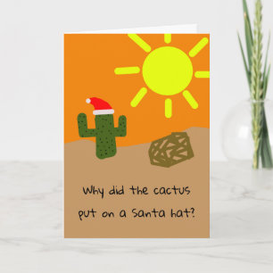 Christmas Cactus Joke Card