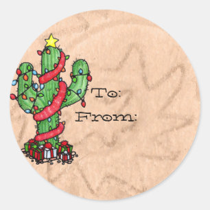 Christmas Cactus Labels