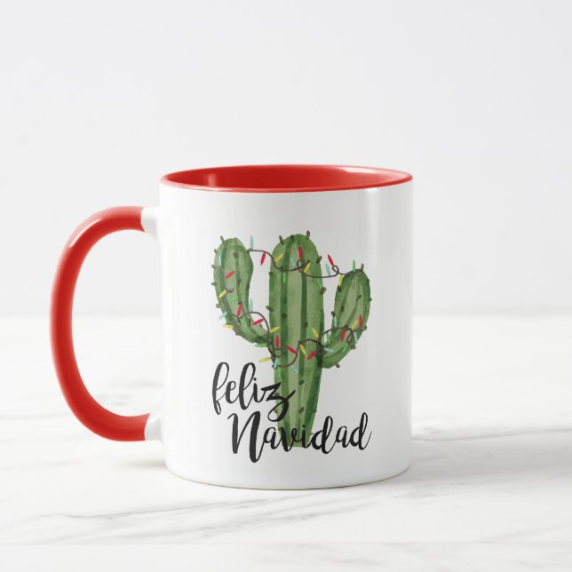 Christmas Cactus Mug (Left)
