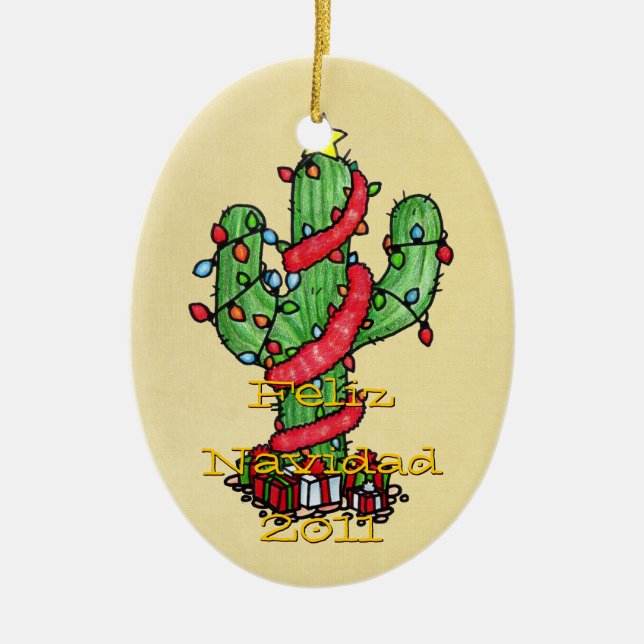 Christmas Cactus Ornament (Front)