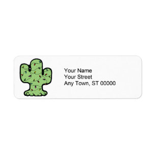 christmas cactus return address label