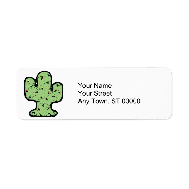 christmas cactus return address label (Front)