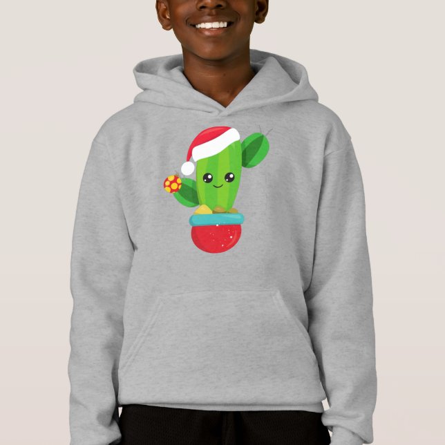 Christmas Cactus, Santa Hat, Christmas Ornaments (Front)