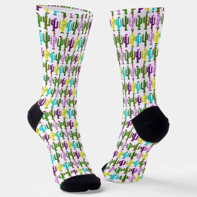 Christmas Cactus Socks (Angled)