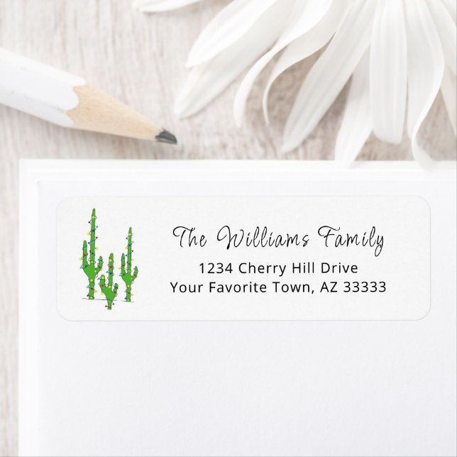Christmas Cactus Southwestern Return Address Return Address Label (Insitu)