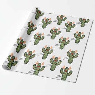 Christmas Cactus Wrapping Paper
