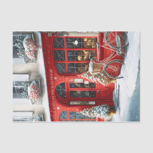 Christmas Cafe Tissue Paper (Front)
