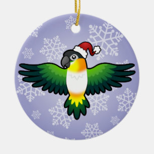 Christmas Caique / Lovebird / Pionus / Parrot Ceramic Tree Decoration