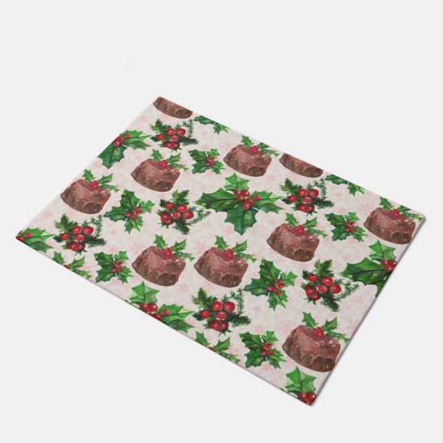 Christmas Cake Doormat (Angled)