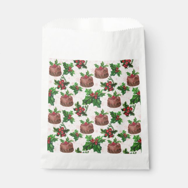 Christmas Cake Favour Bag (Front)