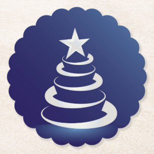 Christmas cake paper coaster