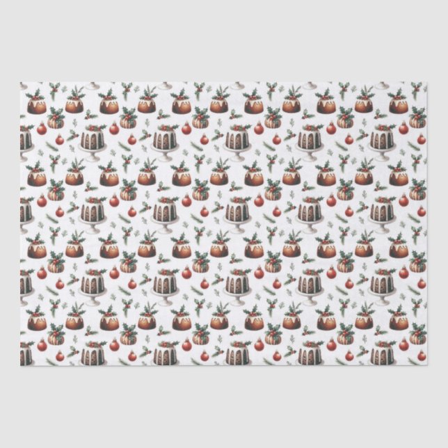 Christmas cake pattern tissue paper (Front)