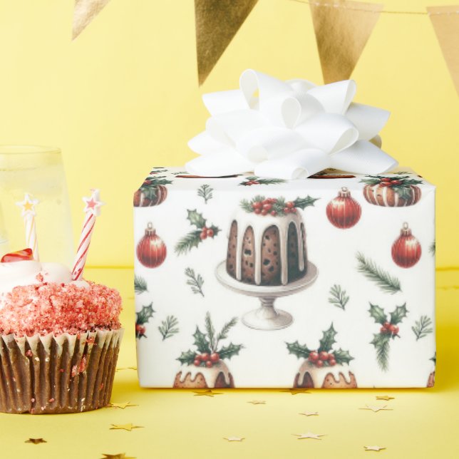 Christmas cake pattern wrapping paper (Birthday Party)