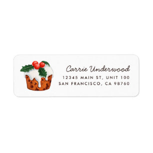 Christmas Cake Pop Return Address Label