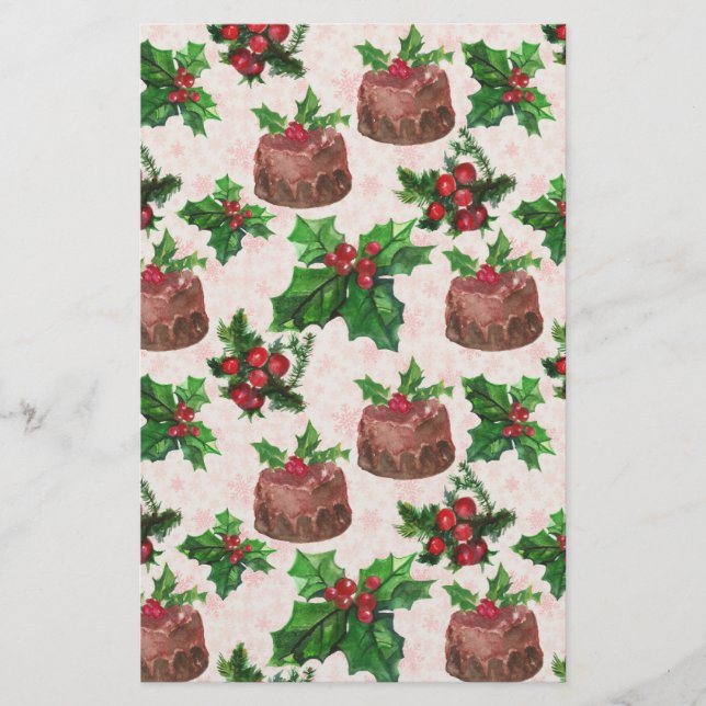 Christmas Cake Stationery (Front)