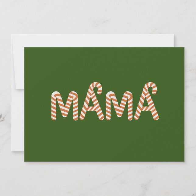 Christmas Cake Tree Mama Mum Sweater Funny Family Holiday Card (Front)