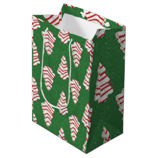 Christmas Cake Wrapping Paper Set of 3 Patterns Medium Gift Bag