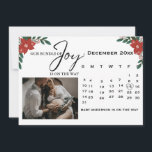 Christmas Calendar Pregnancy announcemen Announcement<br><div class="desc">With a personalised photo and calendar date, this is a creative way to share the wonderful news of your pregnancy with your friends and family.Celebrating your pregnancy's wonderful month and welcoming your new bundle of joy.Change the month and fill in the date for each day of the month.Go to the...</div>