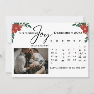 Christmas Calendar Pregnancy announcemen Announcement