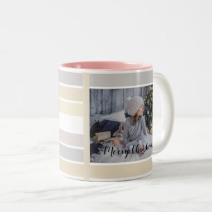 Christmas Calligraphy Winter Colour Palette Photo Two-Tone Coffee Mug