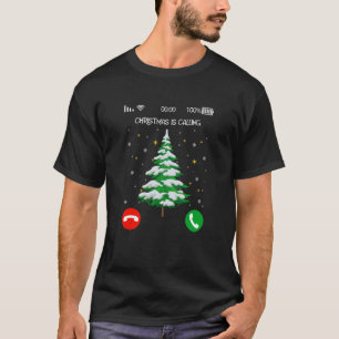Christmas Calling Xmas Phone Christian Church T-Shirt