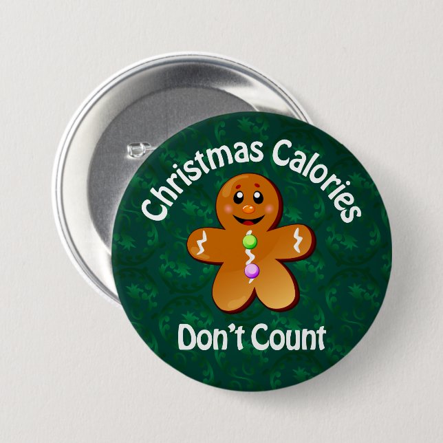 Christmas Calories Button (Front & Back)