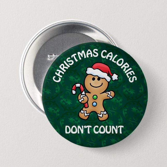 Christmas Calories Button (Front & Back)