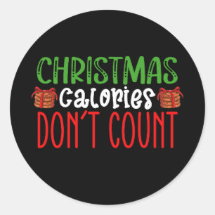 Christmas Calories Don't Count Cookies Family Classic Round Sticker