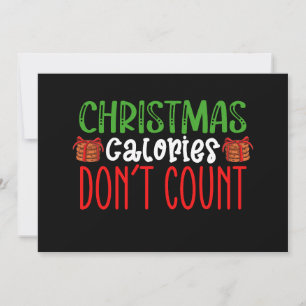 Christmas Calories Don't Count Cookies Family Invitation