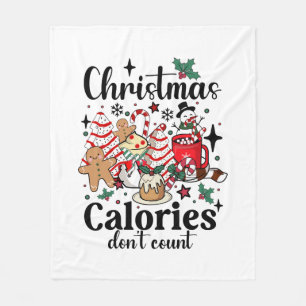 Christmas Calories Don't Count Fleece Blanket